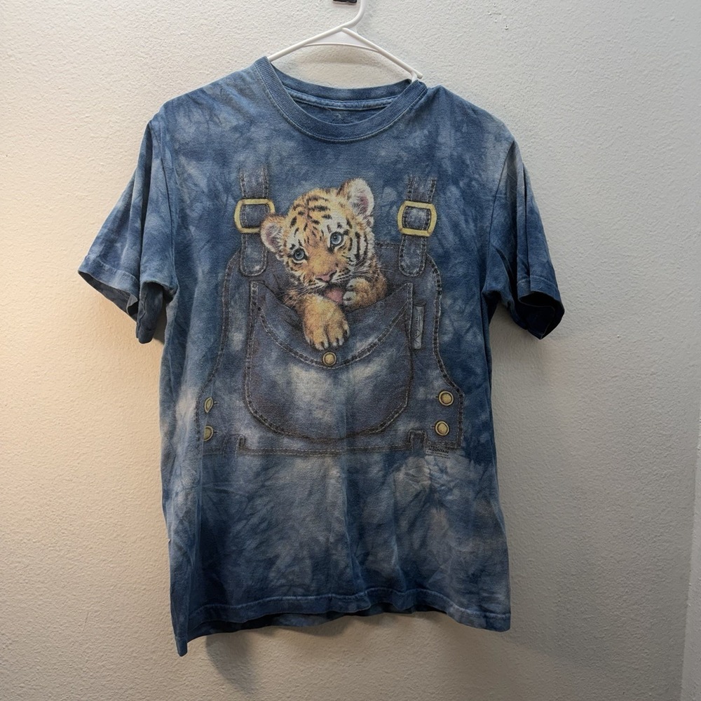 Vintage Y2K The Mountain USA Baby Tiger Cub Graphic T Shirt Youth XL / Womens S